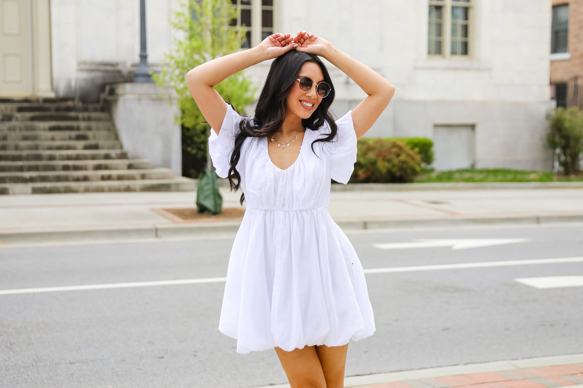 white dress