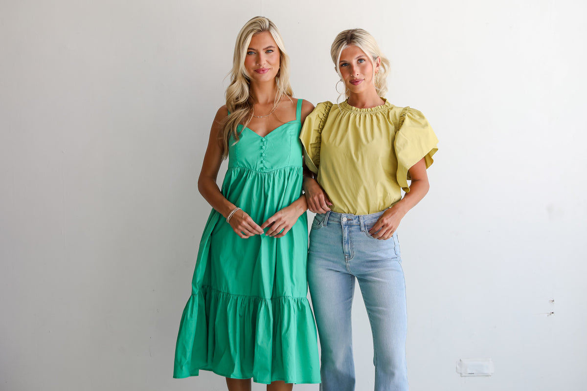 models wearing cute dresses