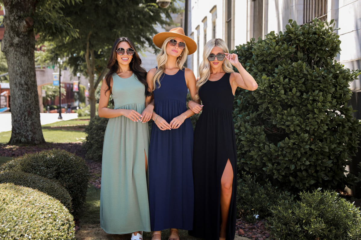 models wearing casual maxi dresses