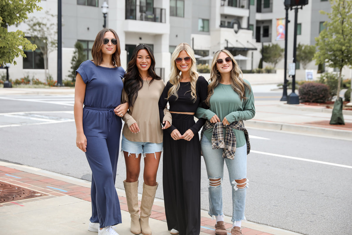 models wearing casual outfits