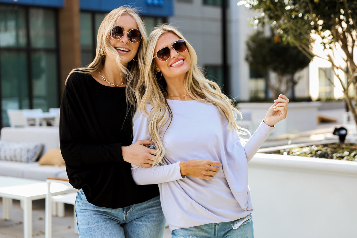 models wearing basic oversized tops
