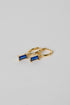 Stella Blue Gemstone Charm Mini Hoop Earrings