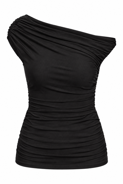 Classy Intentions Draped Neckline Top