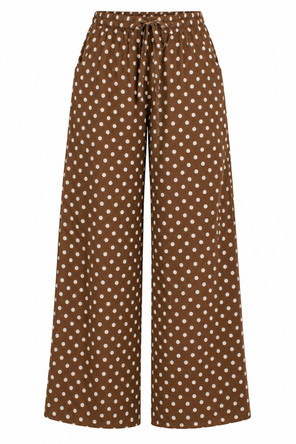 Spot On Style Brown Polka Dot Pants