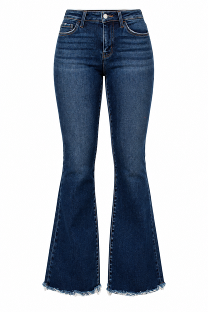 Everleigh Dark Wash High-Rise Flare Jeans