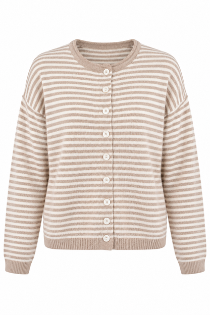 Meet Me For Coffee Striped Sweater Cardigan