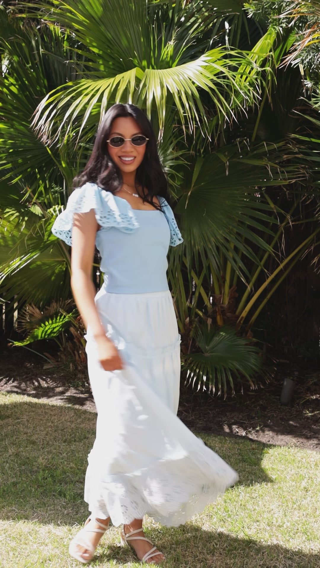 Hilltop Hour Eyelet Maxi Skirt - DU Deal