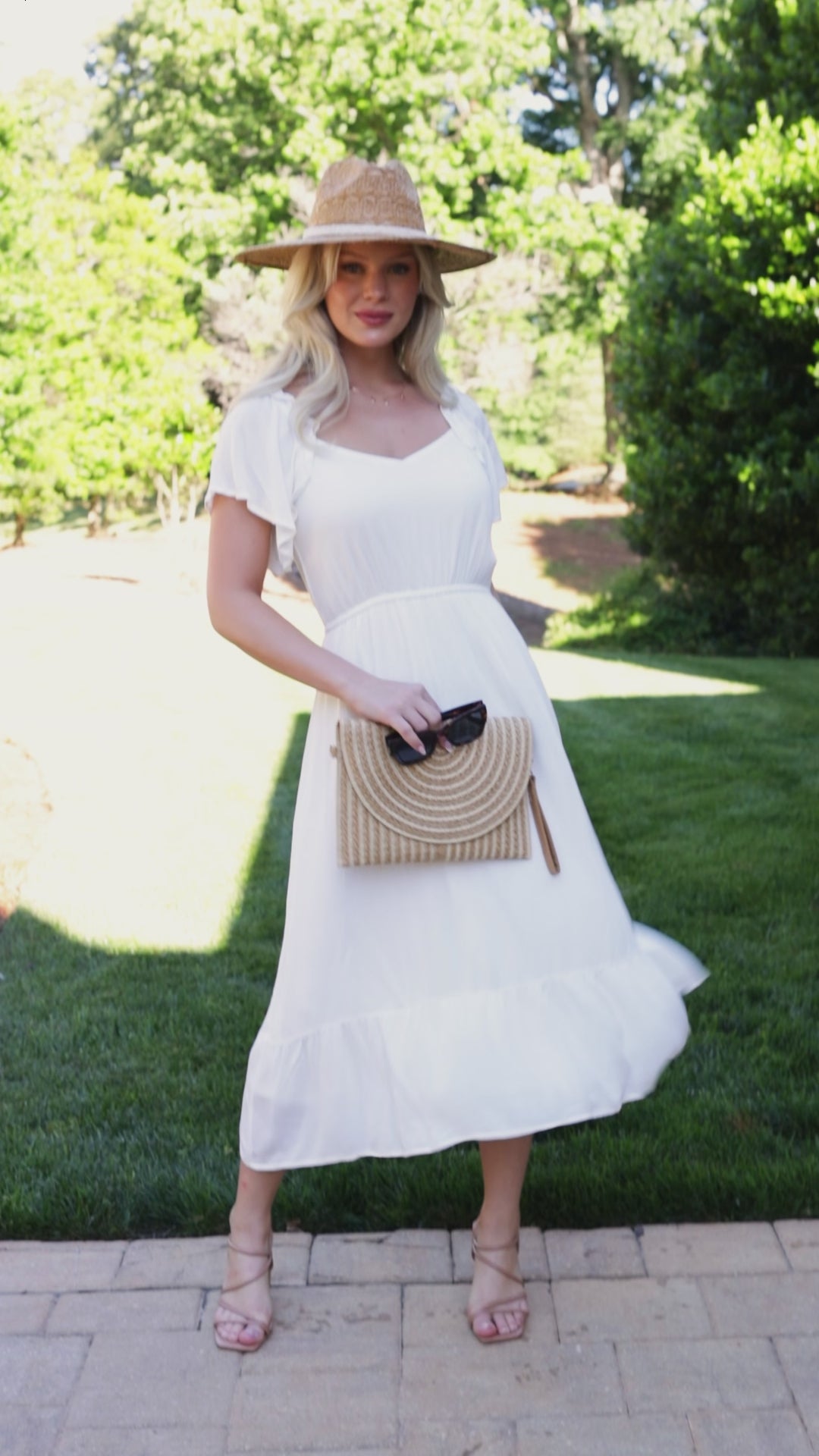Darling Daydream Off White Midi Dress