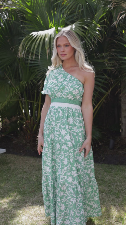 As Time Flies Floral Maxi Dress