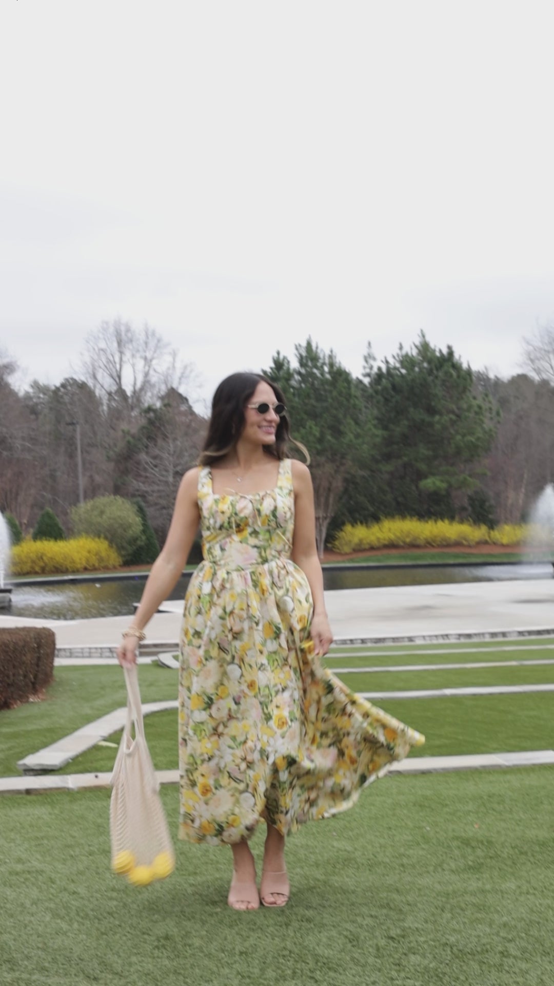 Wildflower Fields Yellow Floral Maxi Dress