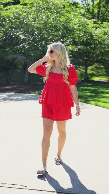 Summer Stroll Peplum Blouse - DU Deal