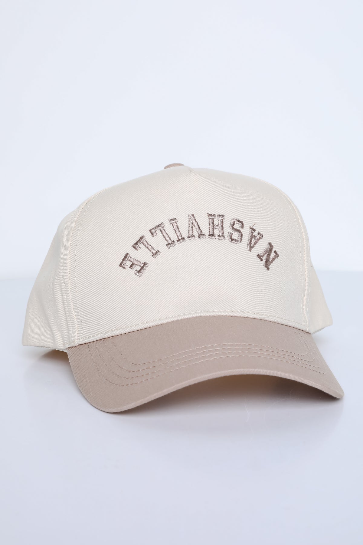 Beige Nashville Embroidered Hat