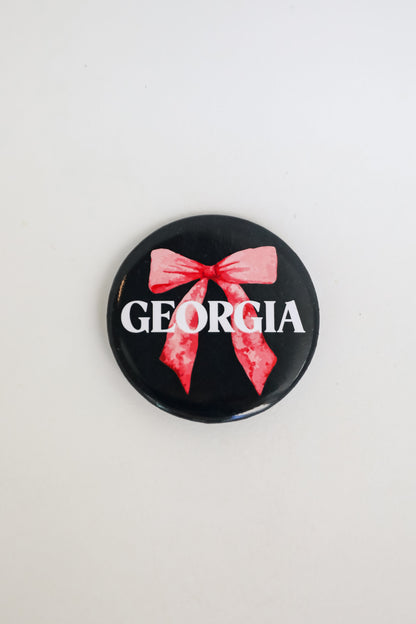 Black Georgia Bow Button