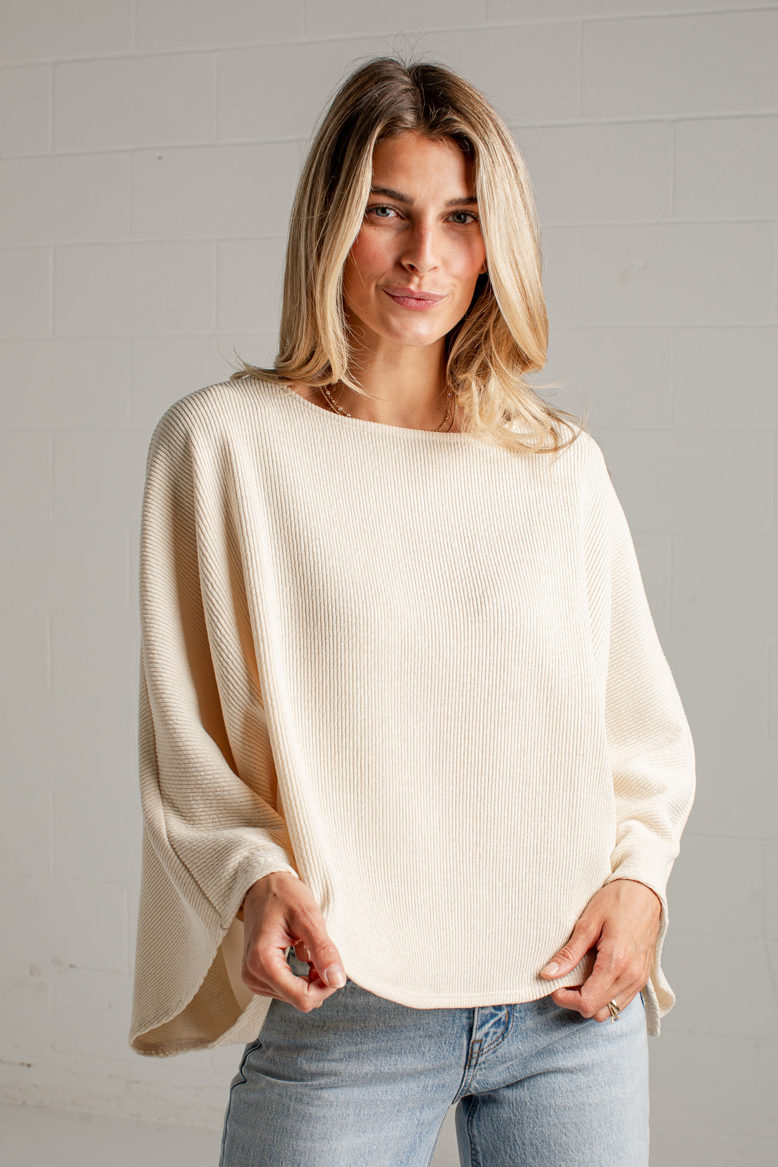 Nothing But Ease Cream Relaxed Knit Top