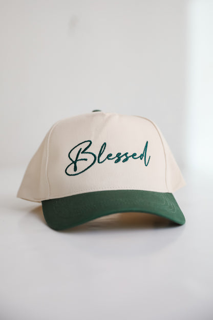 Blessed Color Block Embroidered Hat