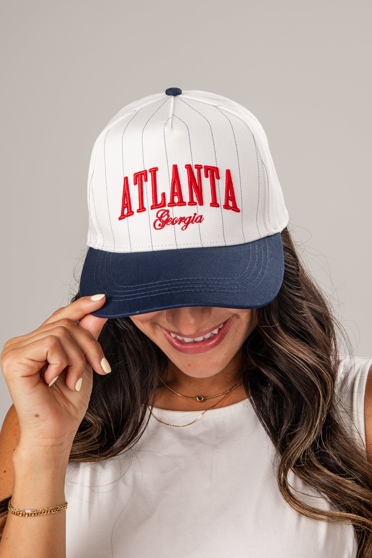 Classic Atlanta Georgia Pinstripe Hat