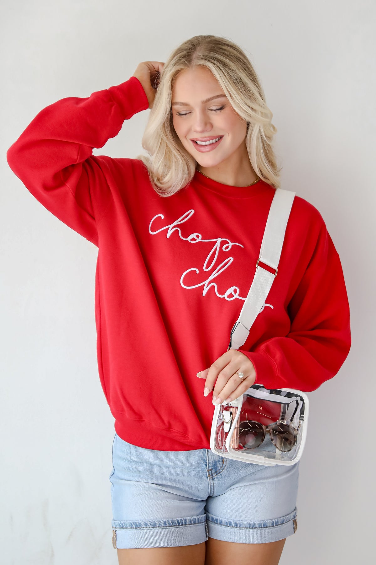 Chop Chop Script Embroidered Sweatshirt
