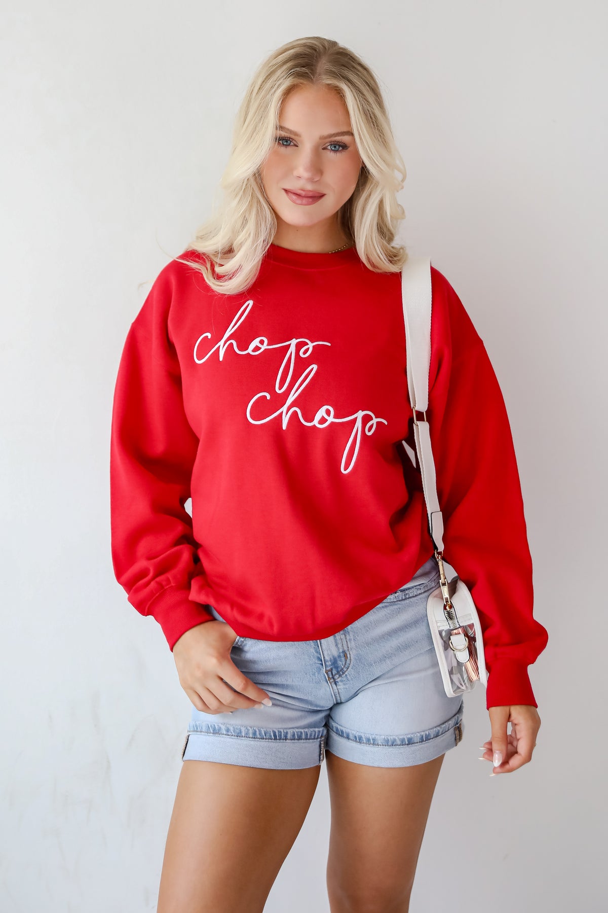 Chop Chop Script Embroidered Sweatshirt