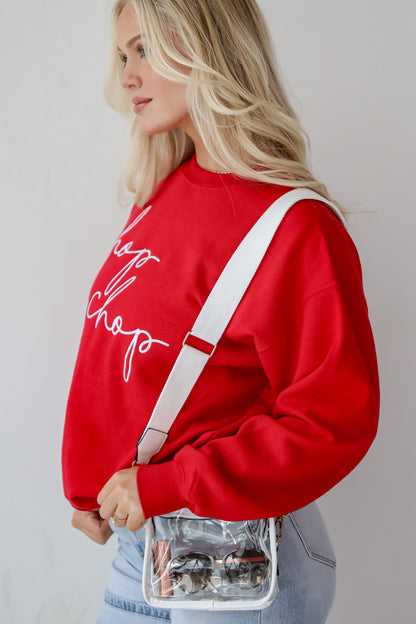 Chop Chop Script Embroidered Sweatshirt