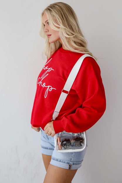 Chop Chop Script Embroidered Sweatshirt