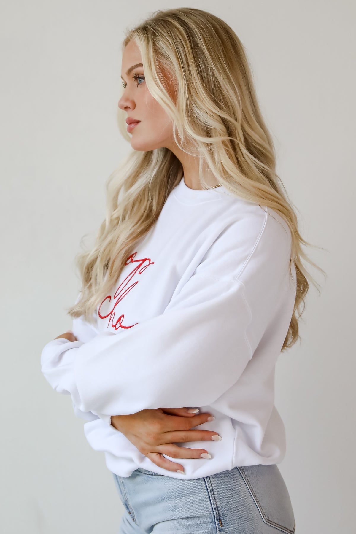 Chop Chop Script Embroidered Sweatshirt