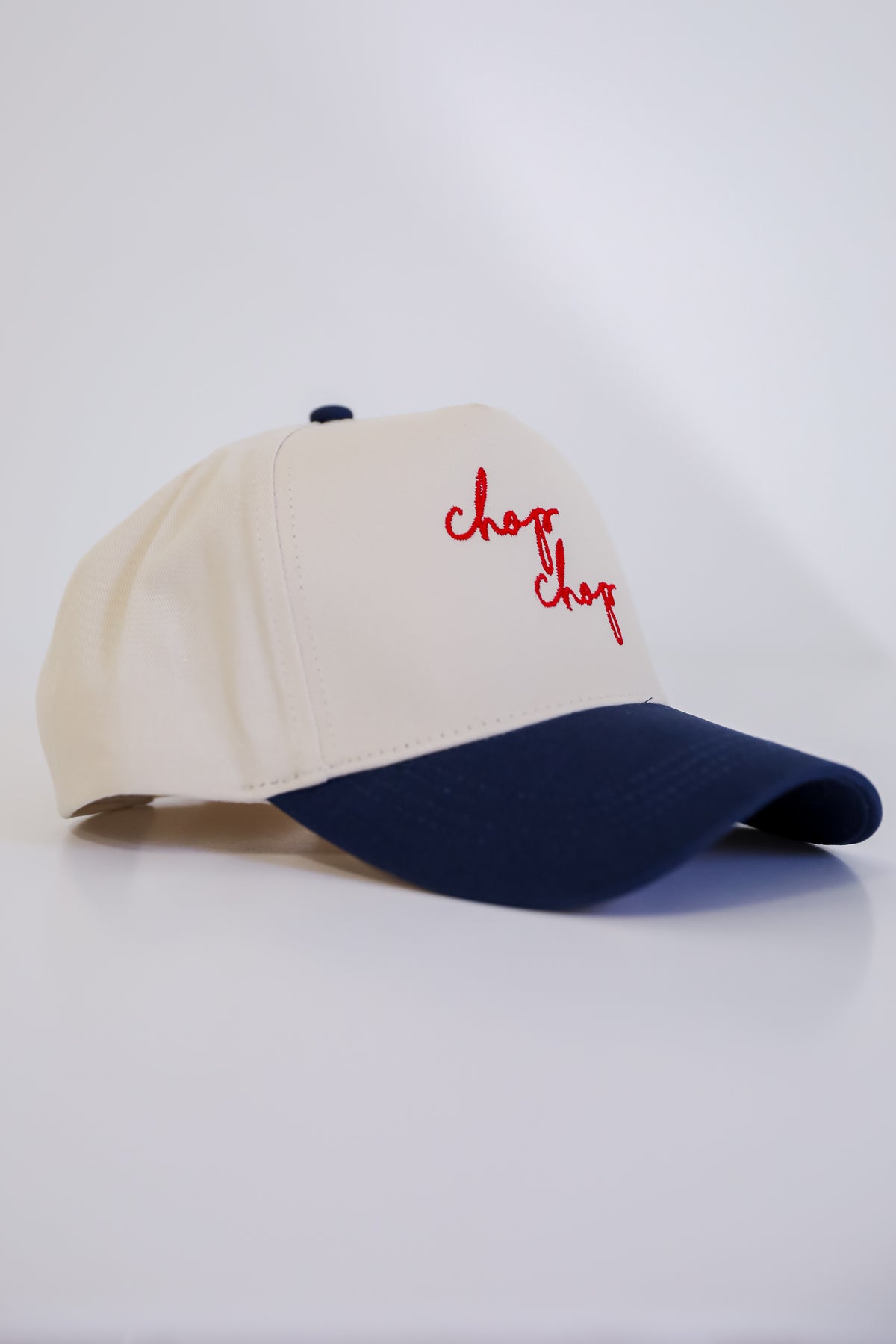 Chop Chop Script Embroidered Color Block Hat