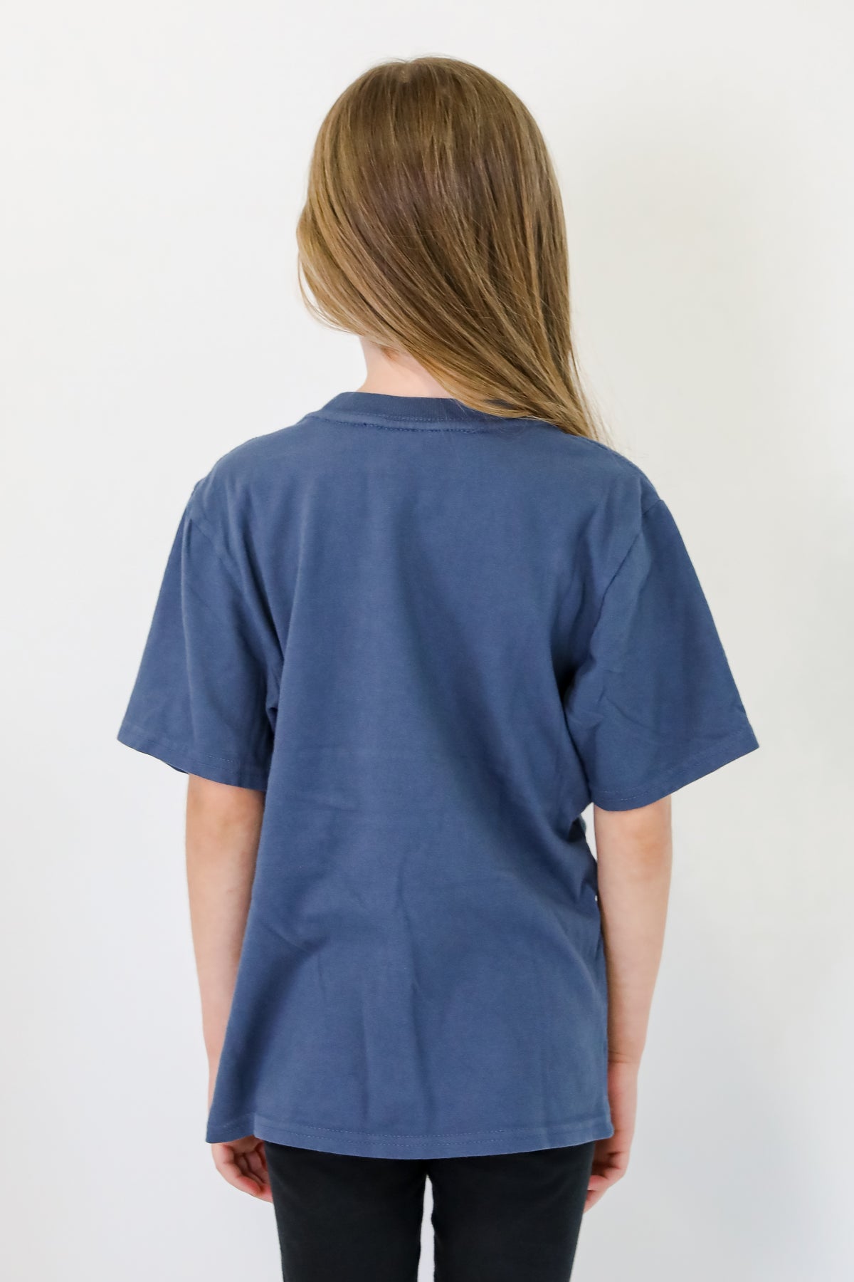 Youth Denim Atlanta Baseball Block Letter Tee