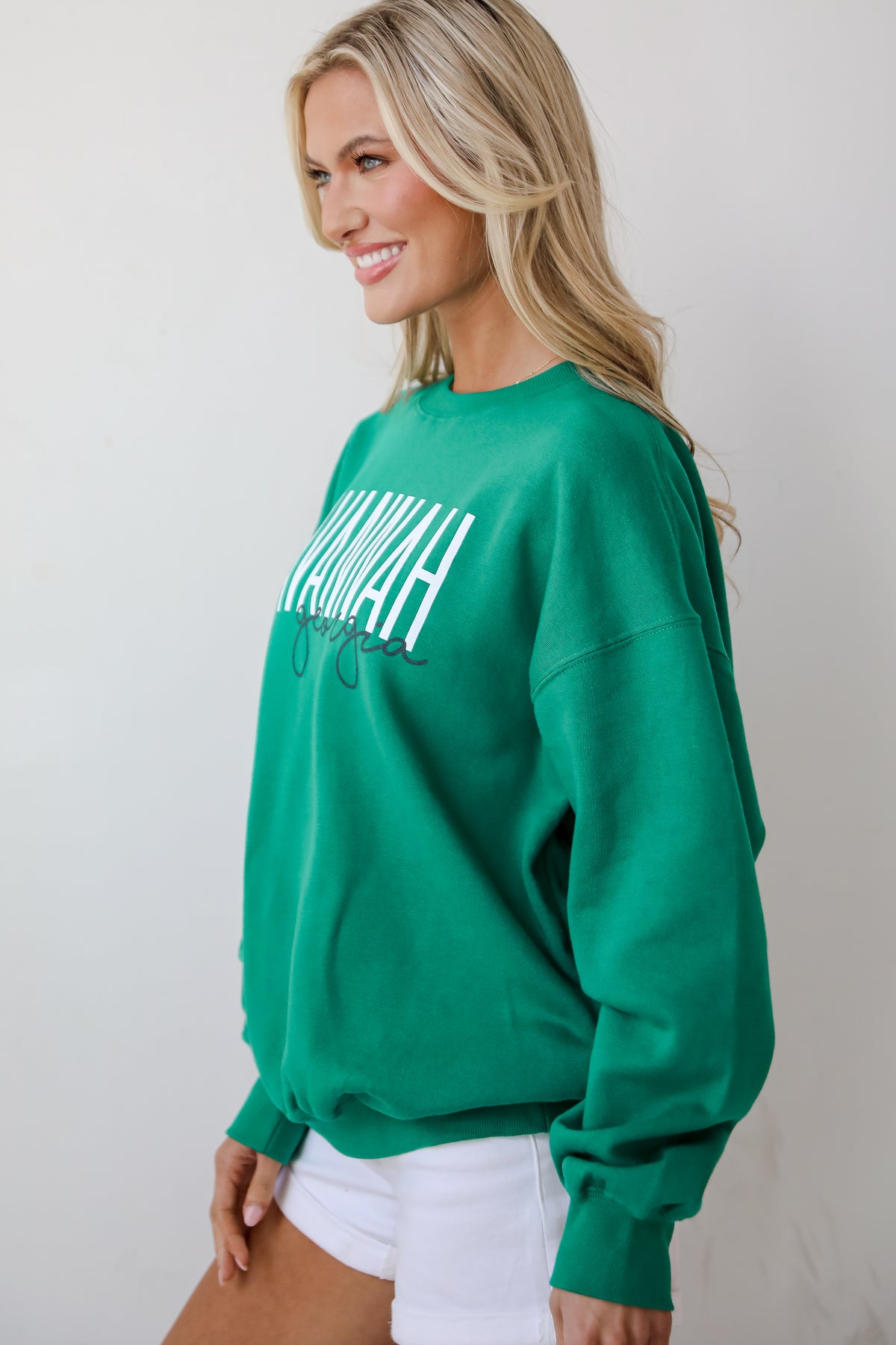Green Savannah Georgia Script Sweatshirt