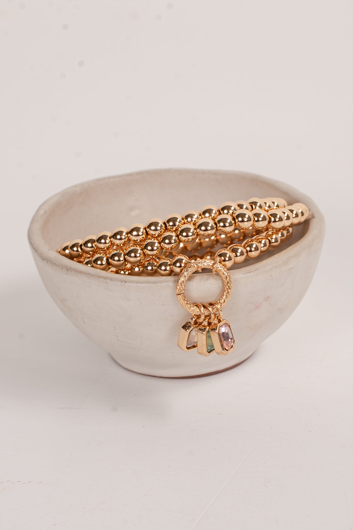 Annie Gold Beaded Bracelet Set