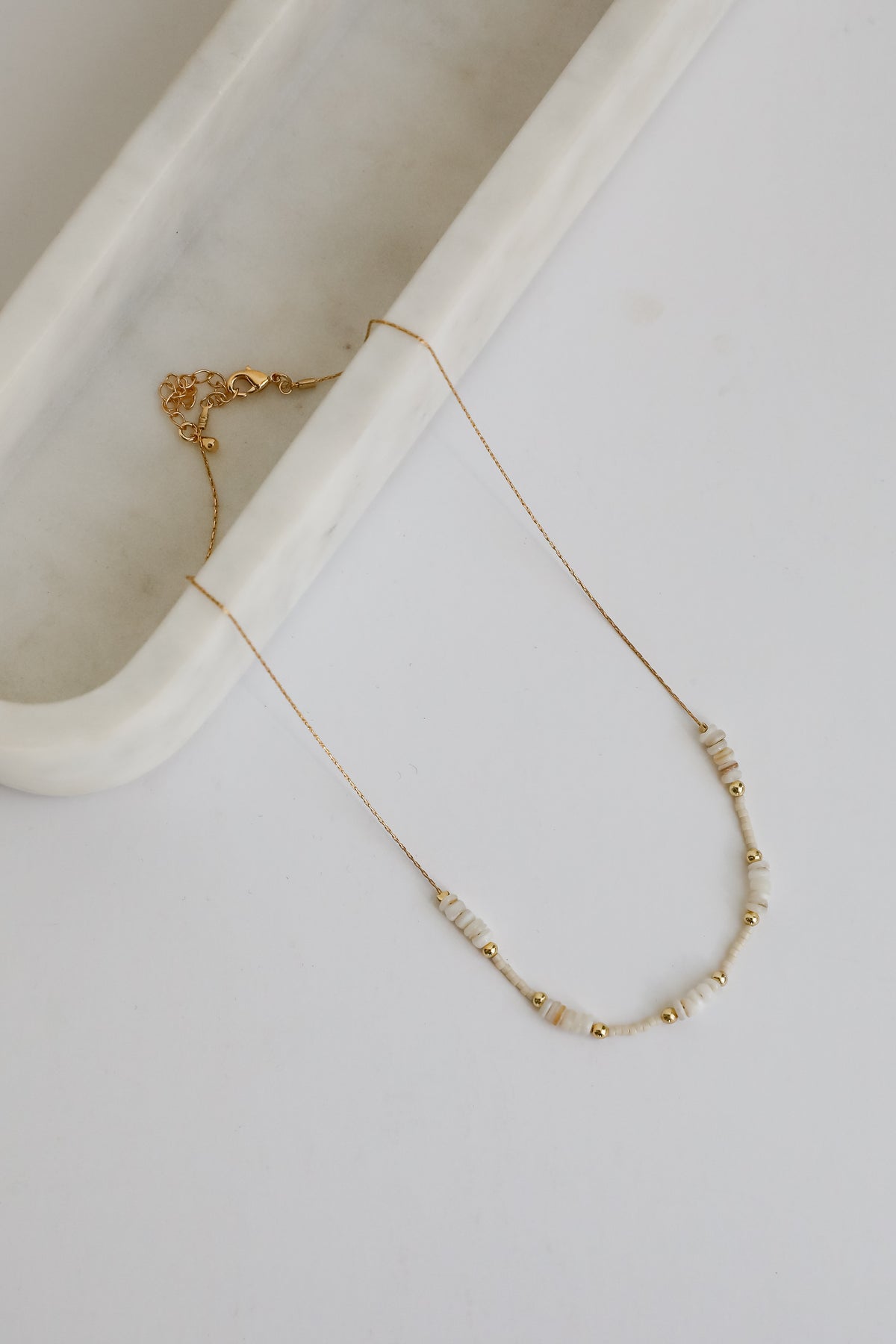 Ayla Gold Beaded Chain Necklace