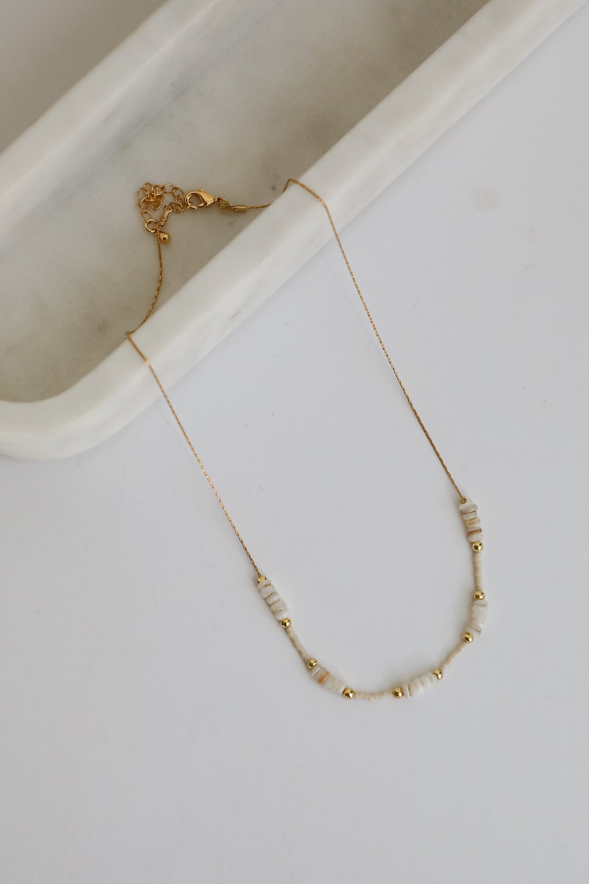 Ayla Gold Beaded Chain Necklace