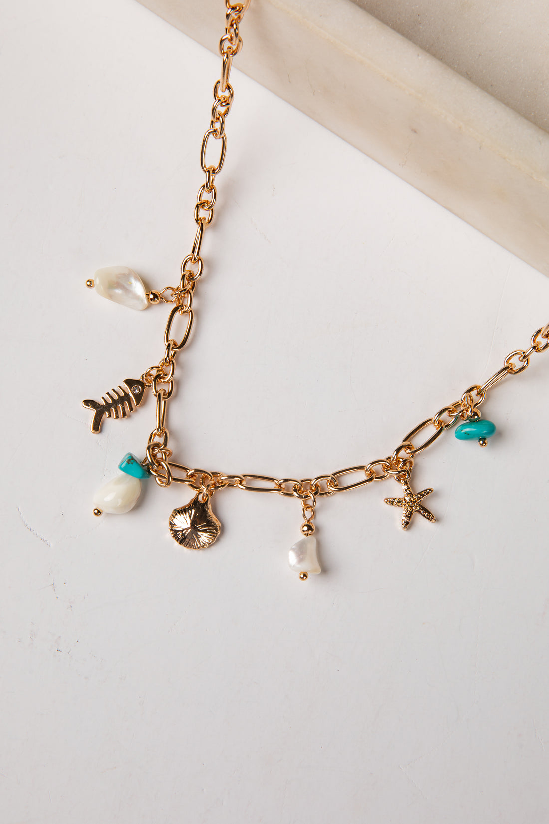 FINAL SALE - Capri Gold Charm Necklace