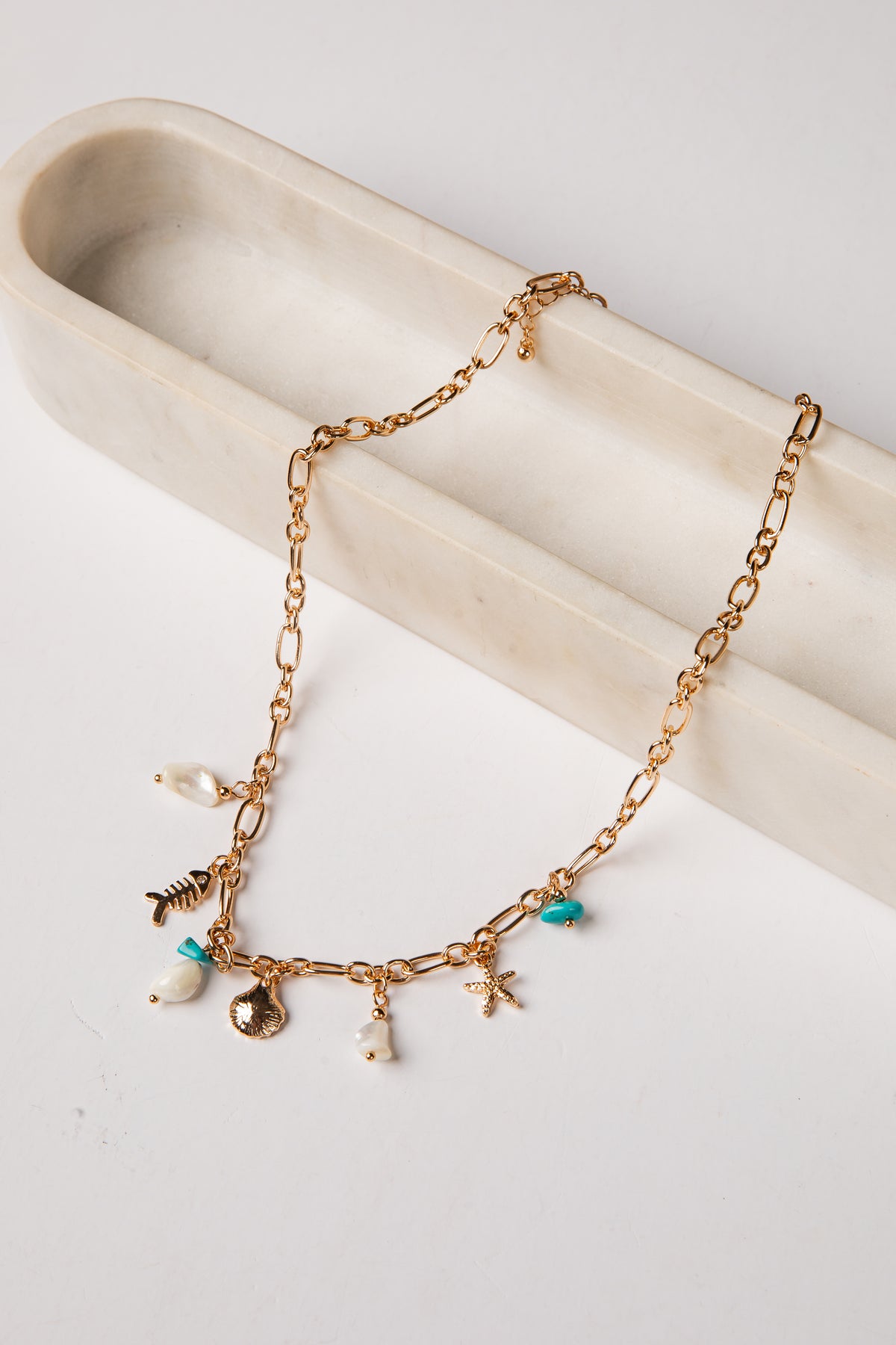 FINAL SALE - Capri Gold Charm Necklace