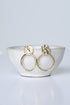 Ruby Gold Circle Drop Earrings
