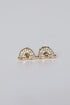Ivy Gold Rhinestone Rainbow Stud Earrings