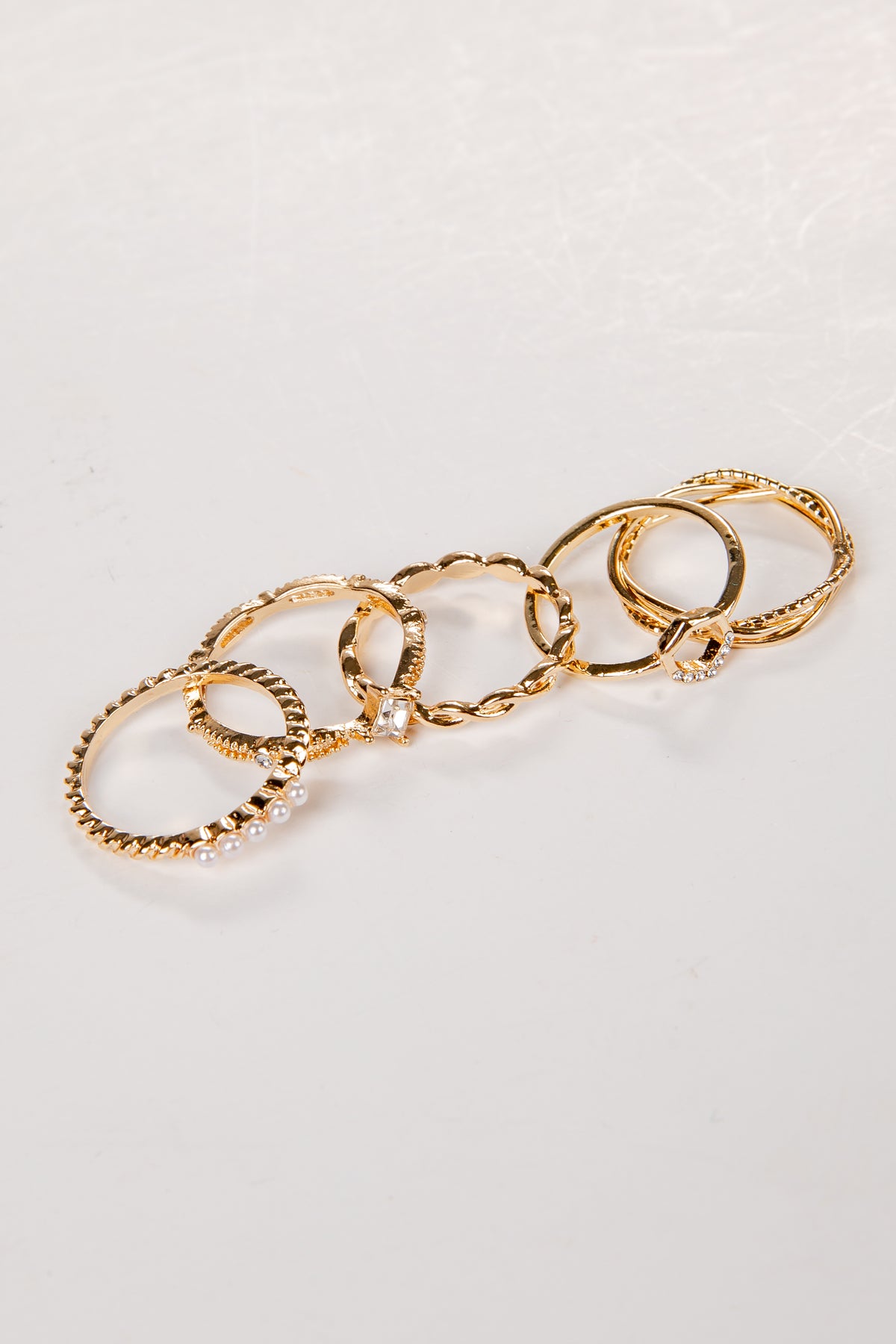 gold rings set of 5