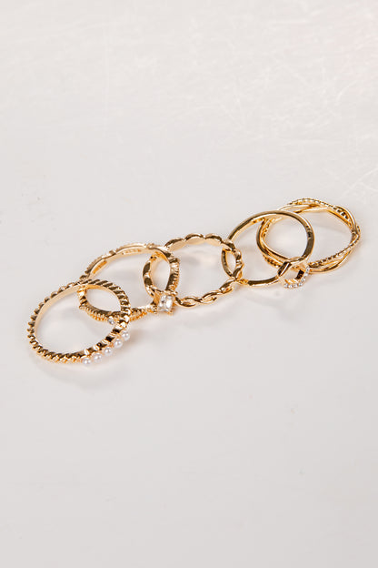 gold rings set of 5