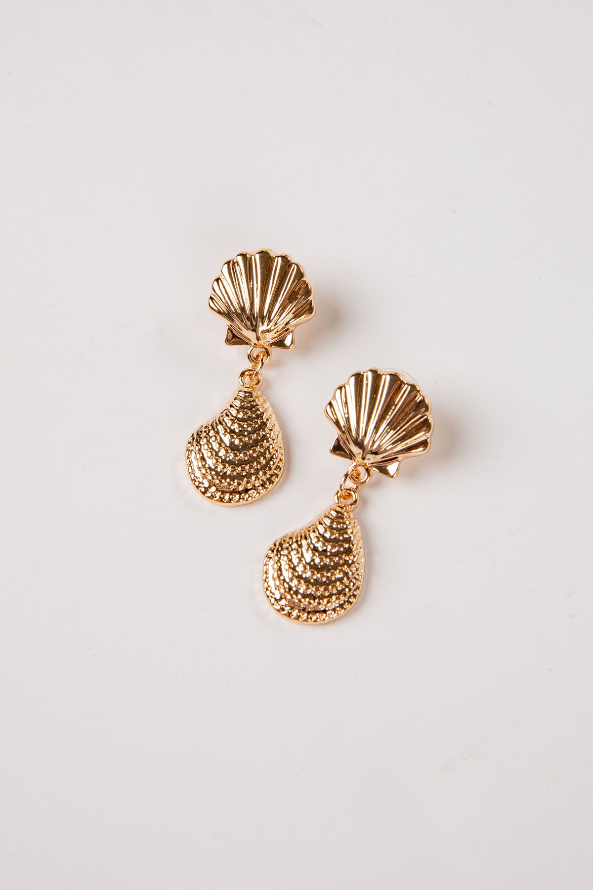Margot Gold Seashell Drop Earrings