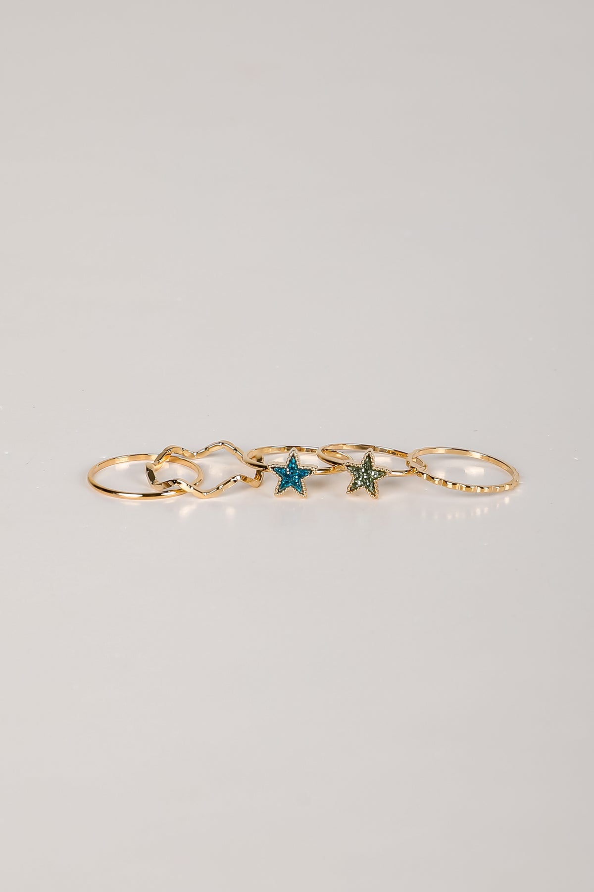 Erin Gold Star Ring Set