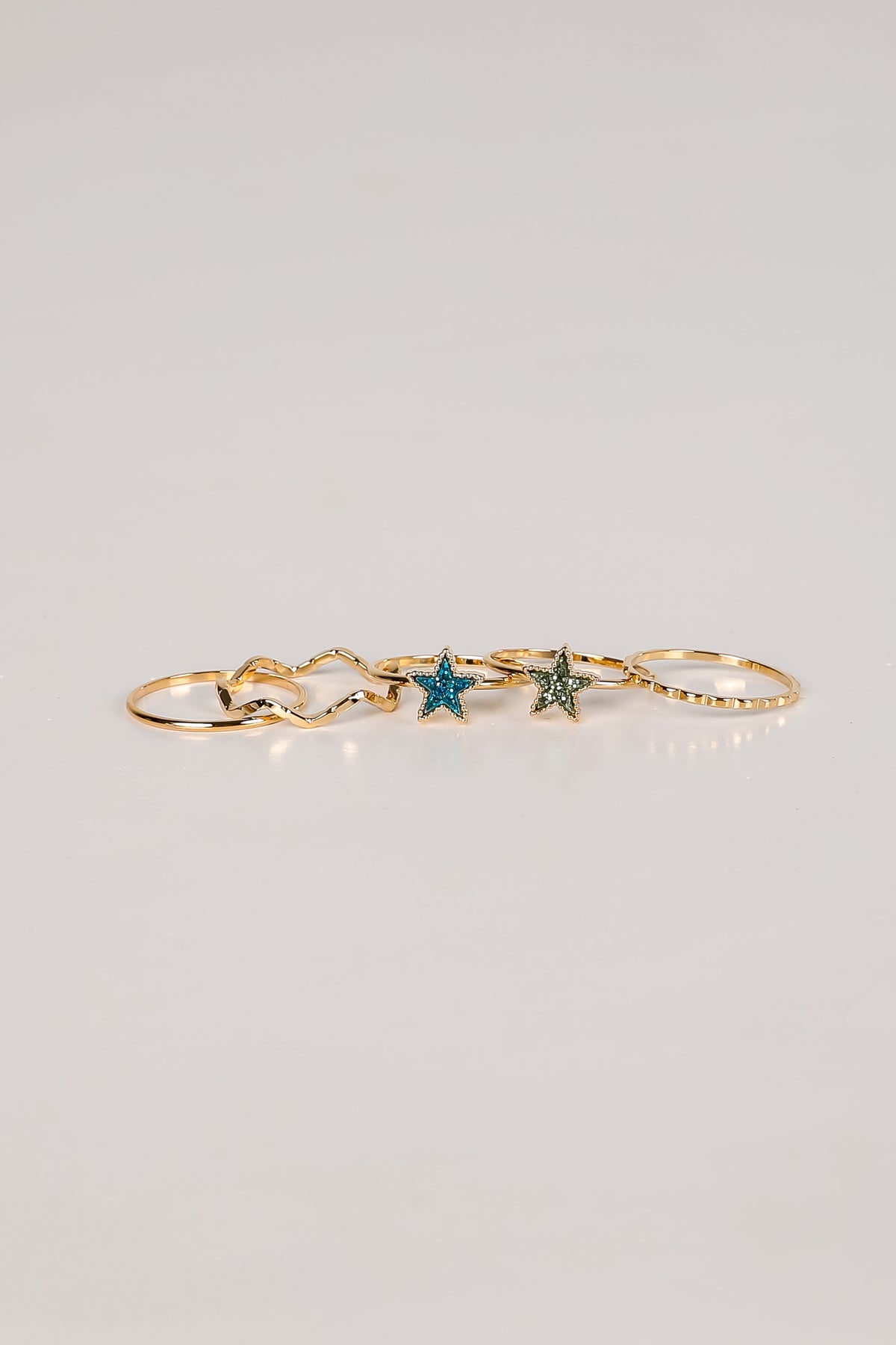 Erin Gold Star Ring Set