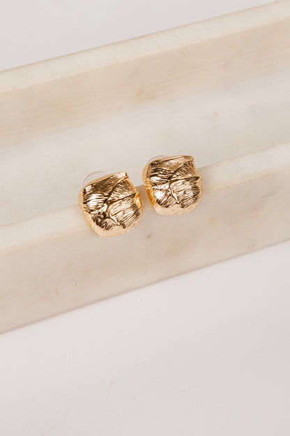 Paloma Textured Gold Stud Earrings