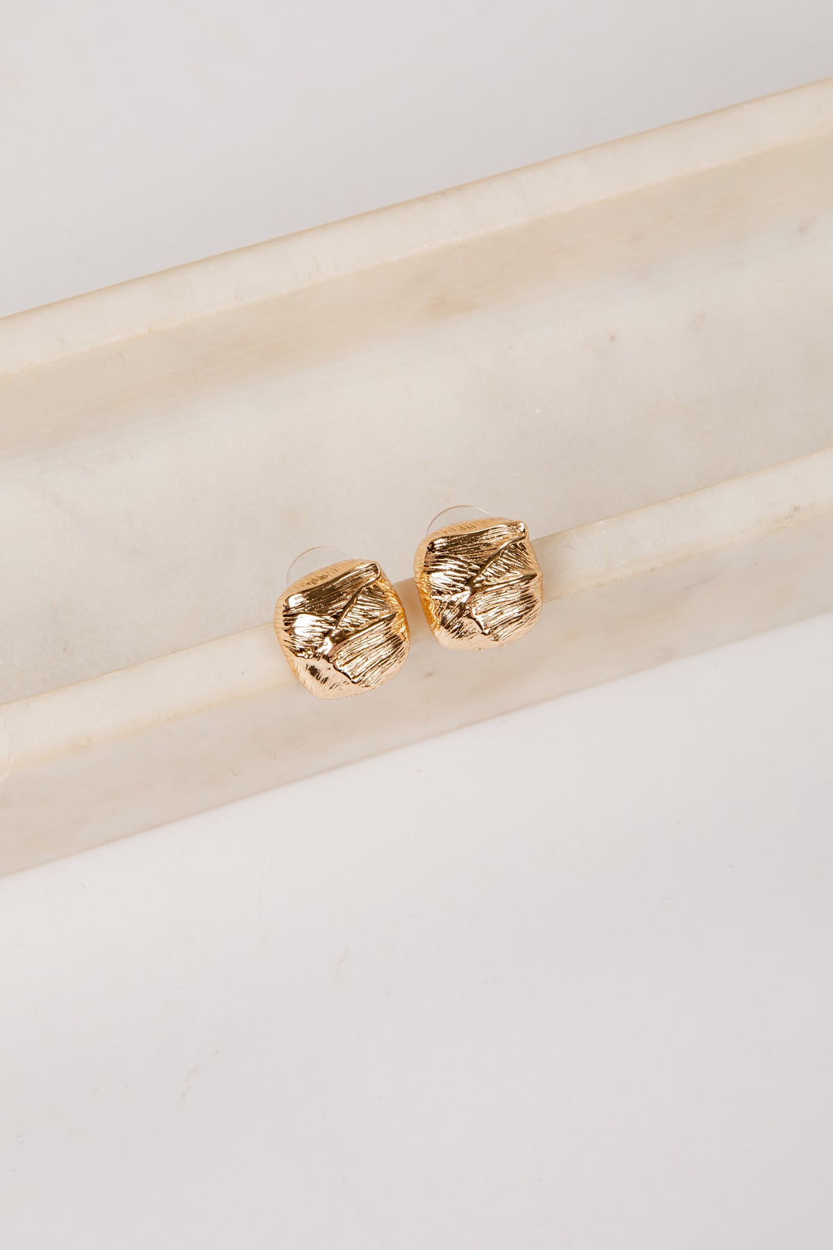 Paloma Textured Gold Stud Earrings