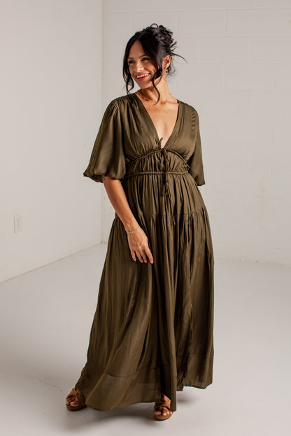Beautifully Yours Puff Sleeve Maxi Dress