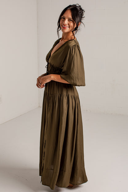 Beautifully Yours Puff Sleeve Maxi Dress