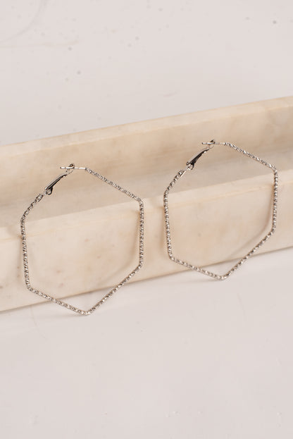 Heidi Hexagon Hoop Earrings